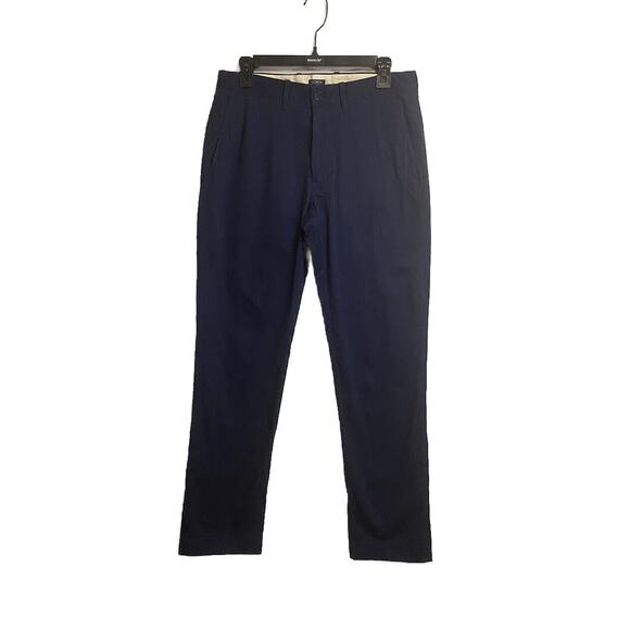 J. Crew Mens Flex Straight Pants Chino Flat Front Stretch Navy Cotton Size 31x32 - Picture 1 of 5